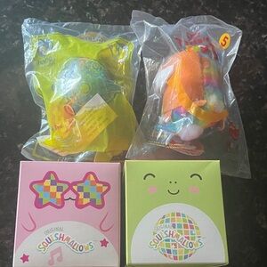 🆕 McDonald's Original 2 Squishmallows 2023 & 2 Teenie Ty 2019 Happy Meal Toys